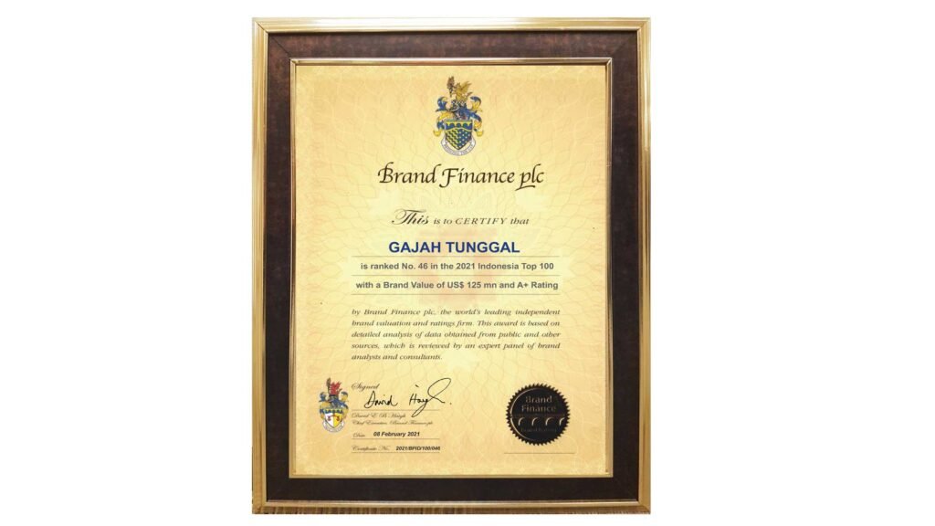 Produsen Ban PT Gajah Tunggal Tbk, Raih The Top 100 Most Valuable and Strongest Indonesian Brands